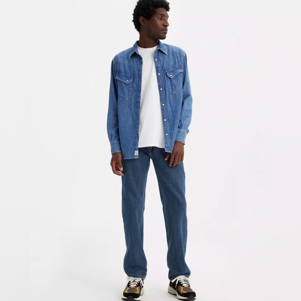 NWT LEVIS SIZE 40 40x32 550 RELAXED FIT MEN'S JEANS straight‎ leg Dark Stonewash